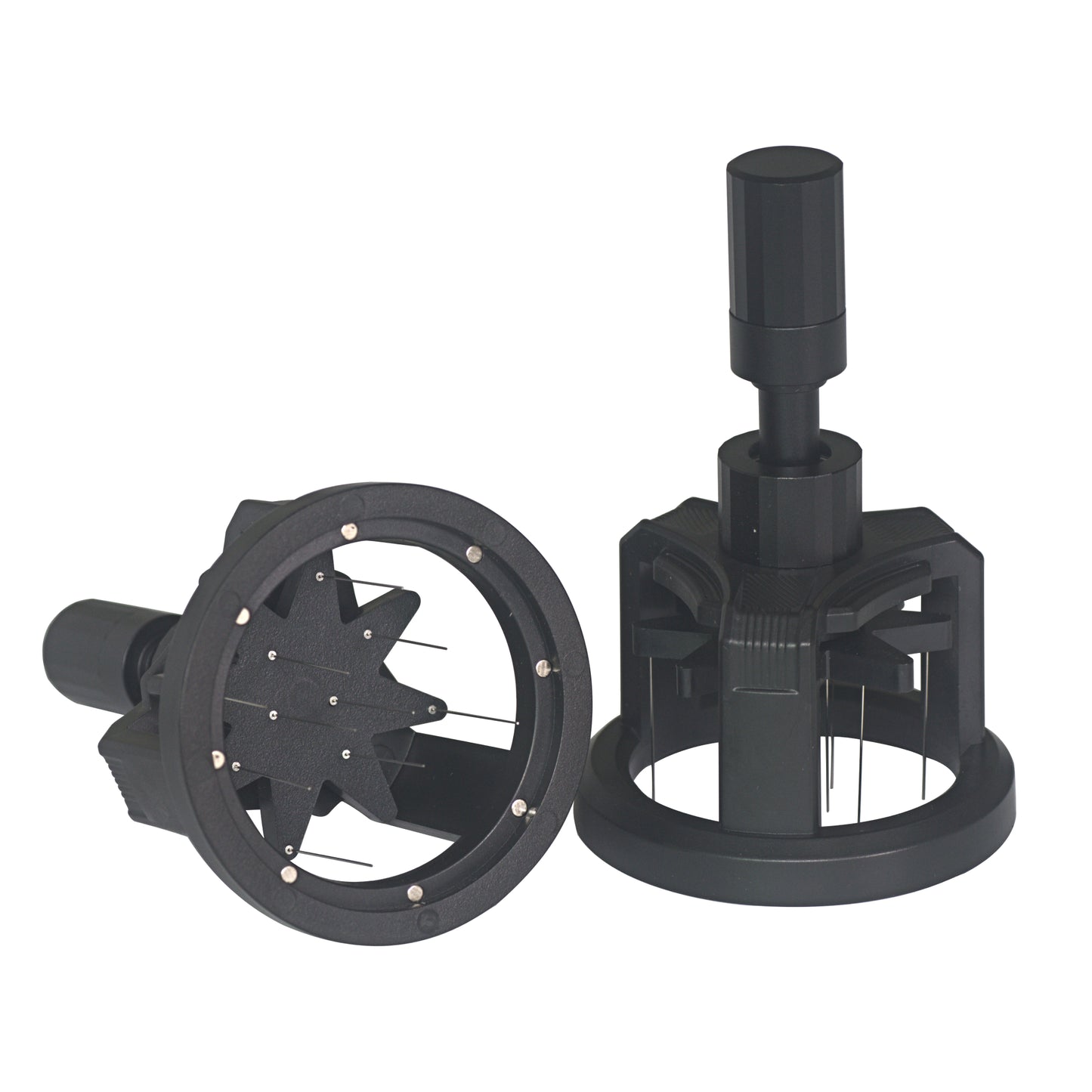 51mm/53mm/58mm Espresso Distribution Tool with Magnetic Base for Coffee Portafilters, Adjustable Depth Needle Distributor Tool