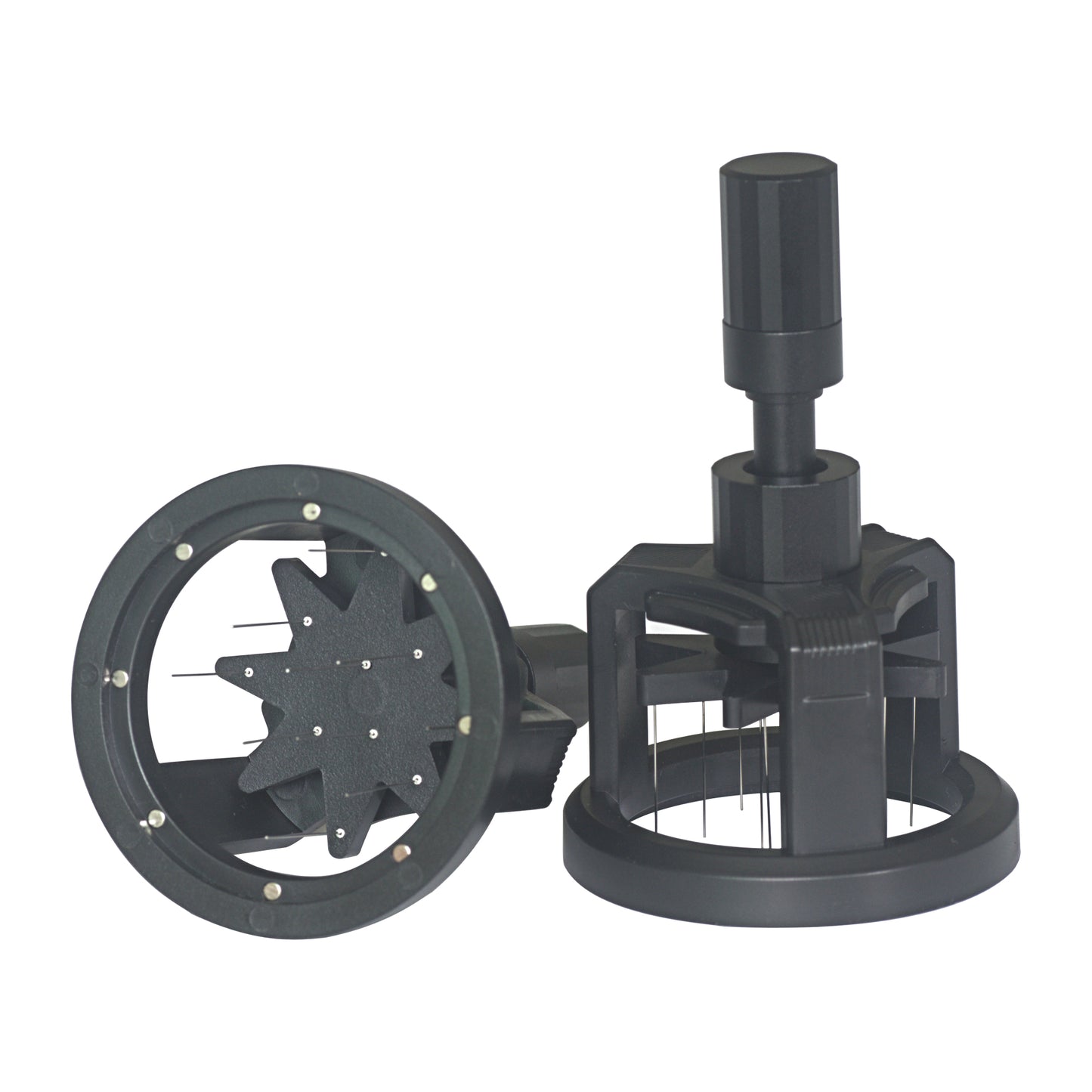 51mm/53mm/58mm Espresso Distribution Tool with Magnetic Base for Coffee Portafilters, Adjustable Depth Needle Distributor Tool