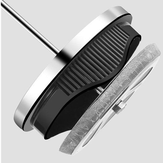 CafeHabit French Press Coffee Maker,Ground Coffee Only, Manual, Easy to Clean - Black