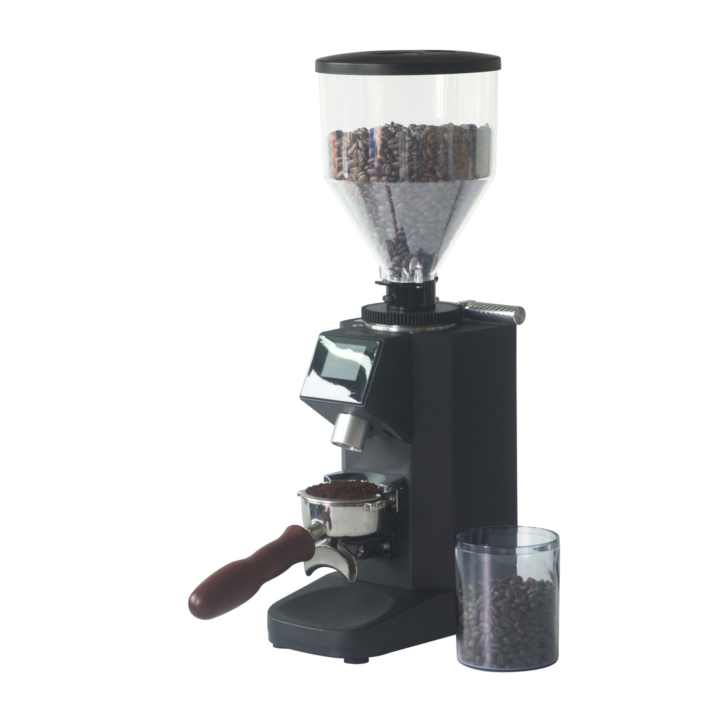 Coffee Grinder with Touch Screen, Coffee Grinder with Large Hopper, Black
