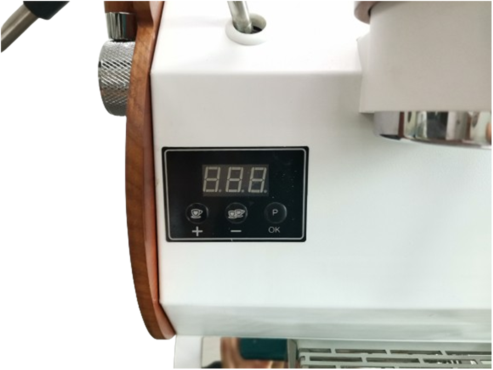CafeHabit Classic Espresso Machine, For Home use, 1 Group, White & Walnut