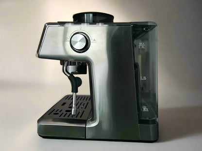 Espresso Machine with Grinder, Semi-Automatic Espresso Maker with Milk Frother, 15 Precision Grind Settings